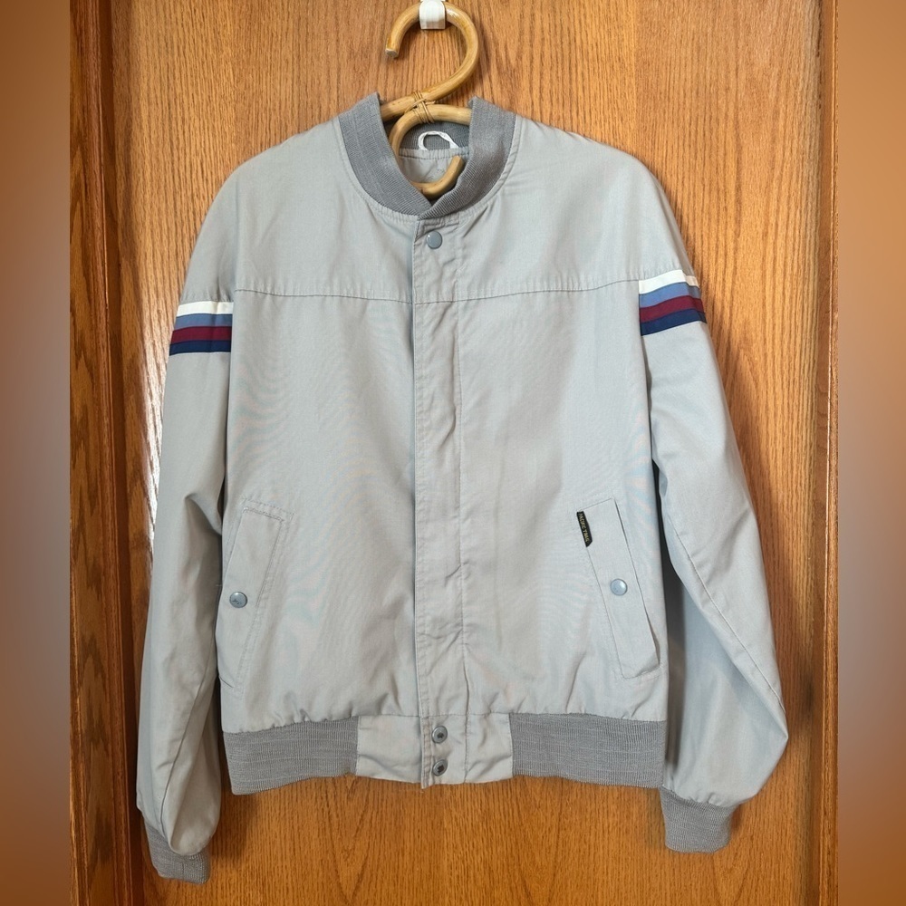 Vintage 80’s/90’s Pacific Trail Retro Striped Bomber Jacket